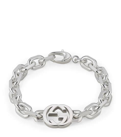 gucci sterling silver interlocking g bracelet